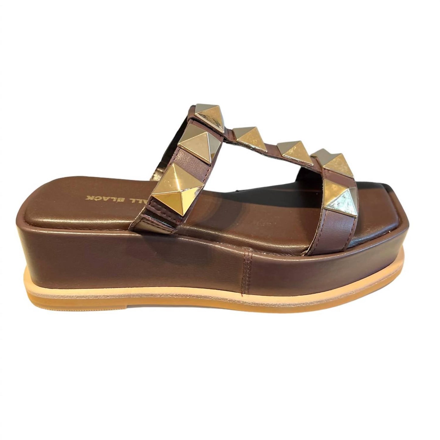 All Black - Women's Pyramid T Sandal