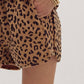 Entro - Animal Print Drawstring Shorts