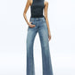 Alice + Olivia - Chrissy Crewneck Ruched Crop Top