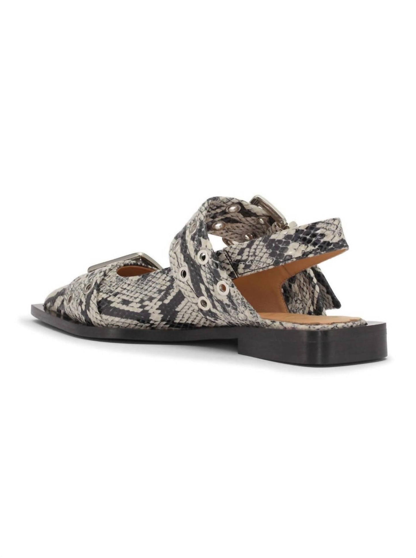 Ganni - Women's Chunky Buckle Ballerina Flat Sandals