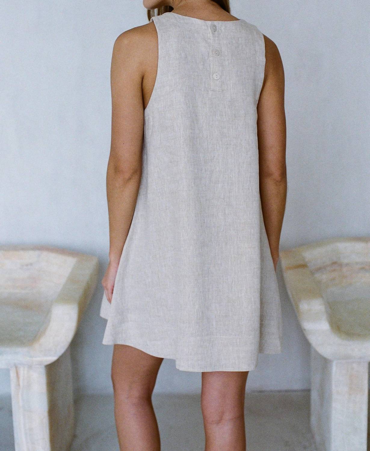 A.Ren - Woven Linen Mini Dress