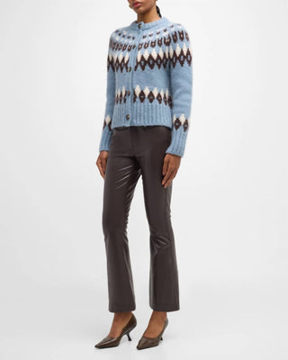 Veronica Beard - Calça Carson Flare de Cintura Alta