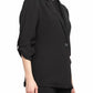 Adrianna Papell - Notched Lapel Collar One Button Blazer