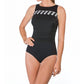 Reebok - Pretty Pleatz High Neck One Piece Swimsuit