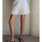 By Together - Woven Cotton Straight Leg Shorts