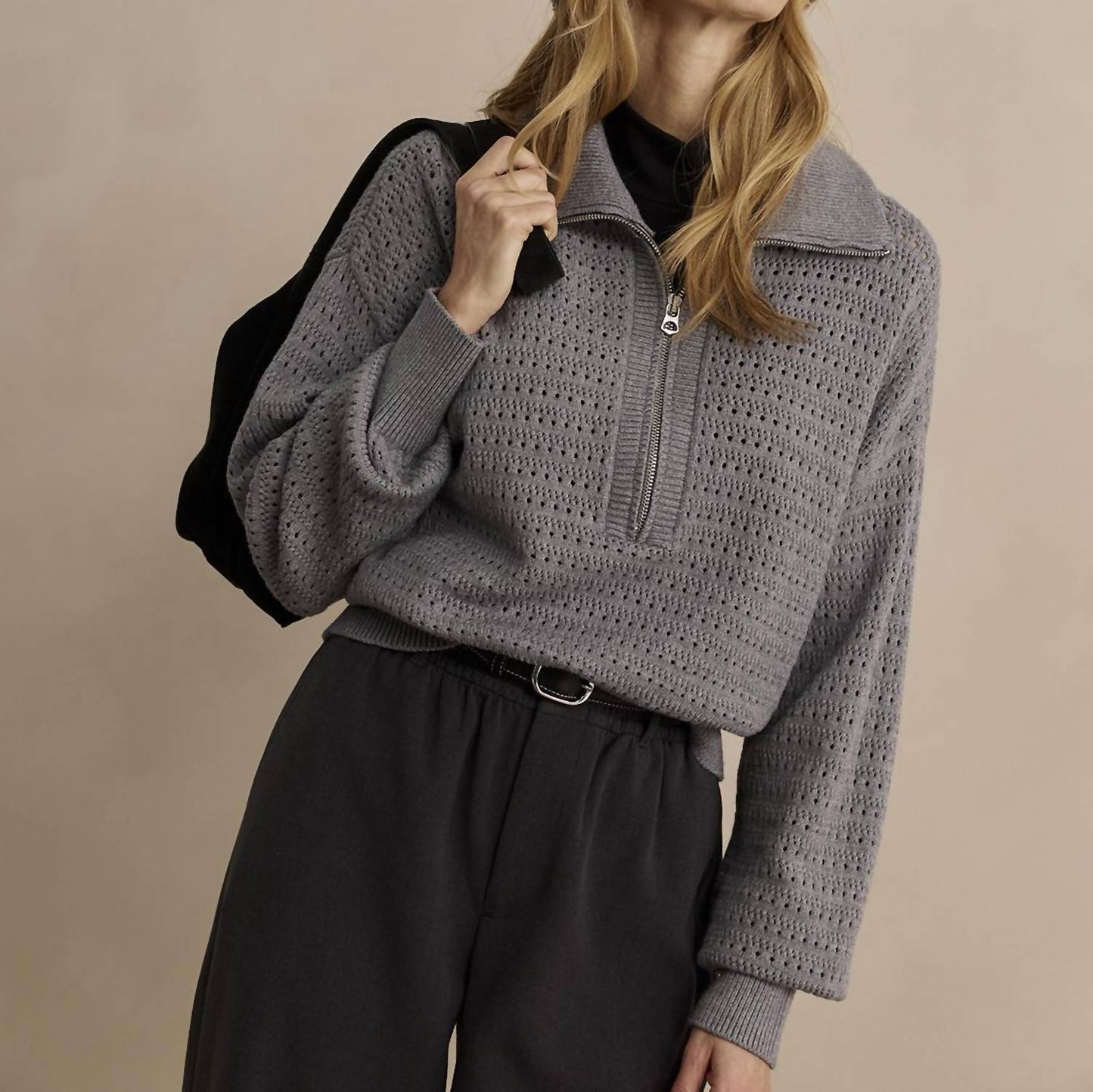 Varley - Darla Half Zip Knit Sweater