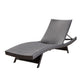 Mysticism Outdoor Chaise Lounge with Adjustable Backrest and Foldable Legs