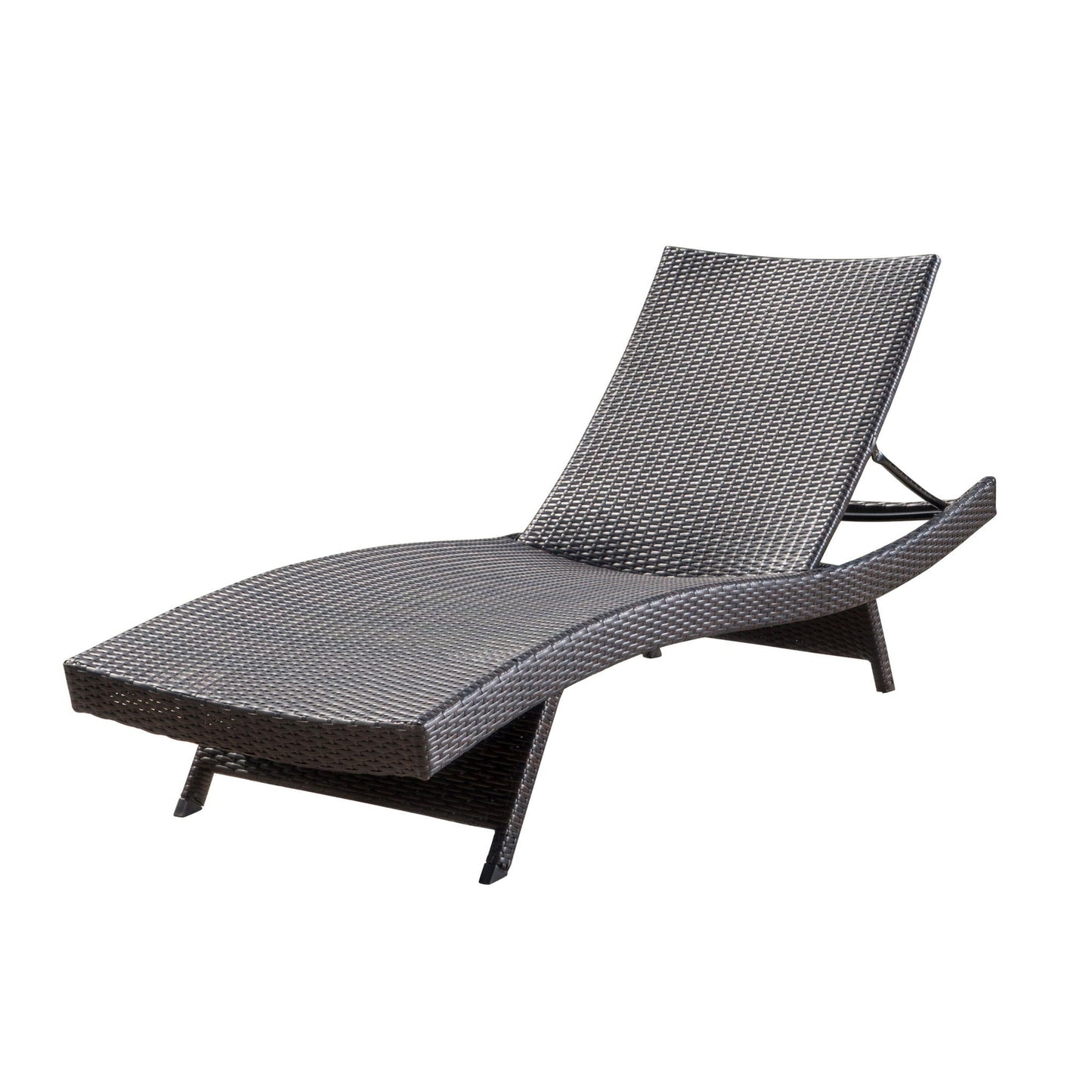 Mysticism Outdoor Chaise Lounge with Adjustable Backrest and Foldable Legs