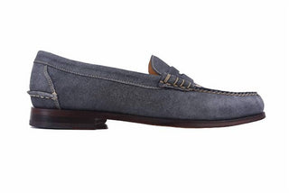Martin Dingman - Men's Distressed Suede Penny Loafers