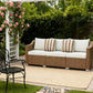 Outdoor Furniture Rattan Sofa with Cushions and Throw Pillows