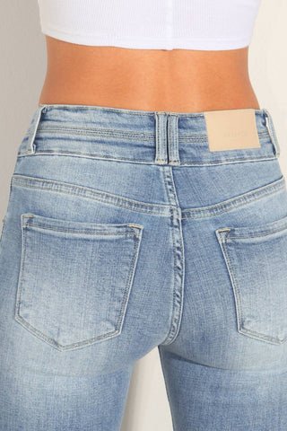 Artemis Vintage - Calça Jeans Bootcut Feminina com Elástico e Cintura Alta