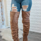 Surelymine - Women's Unmatchable Pointy Slouchy Knee And Thigh High Boots