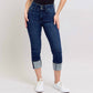 Judy Blue - High Waist Double Band Capri Jeans