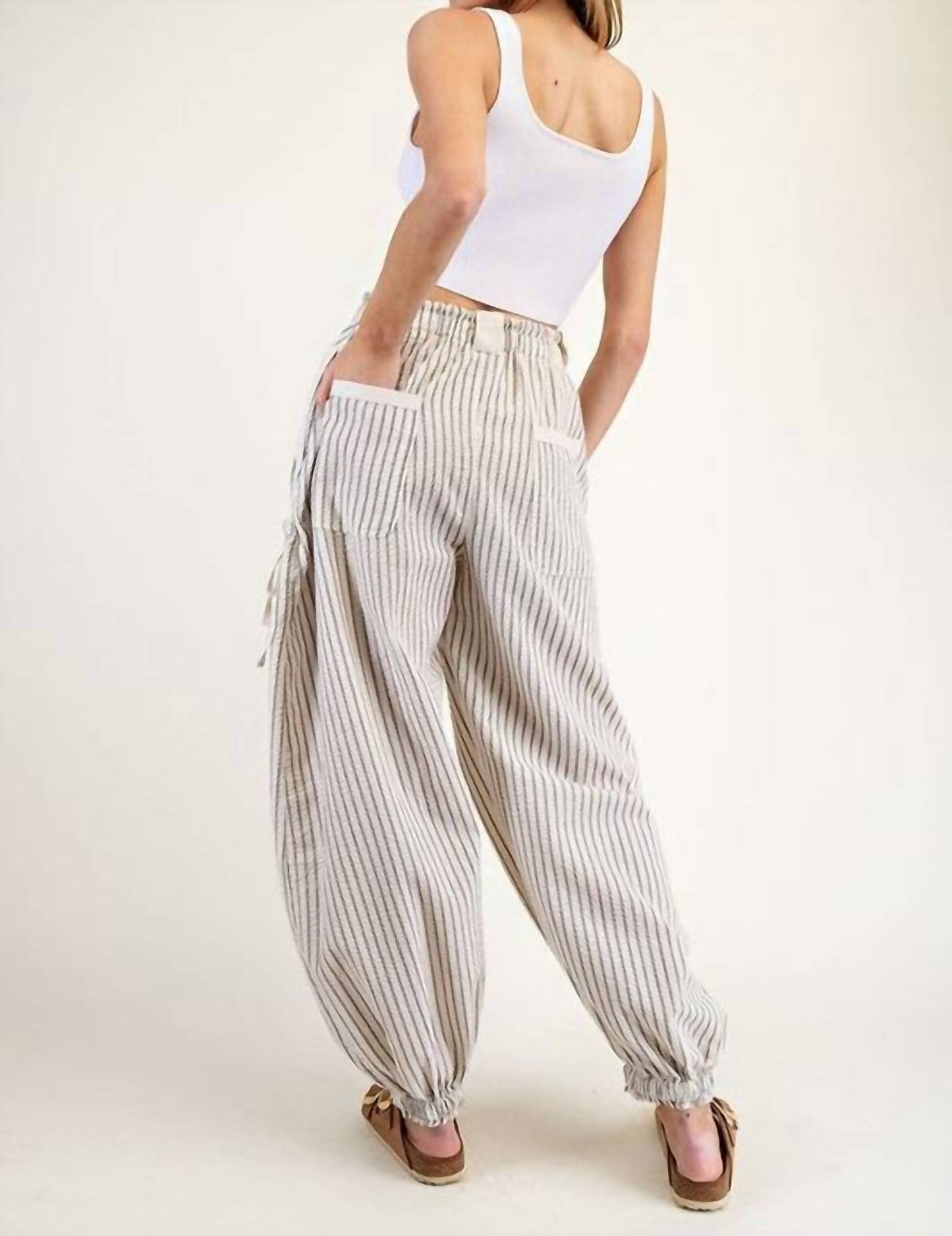 Ee:Some - Emma Striped Drawstring Jogger