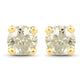 0.92 Carat Genuine LB Diamond 14K Yellow Gold Earrings