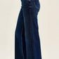 Judy Blue - High Waist Retro Wide Jeans With Adjustable Tabs Raw Hem