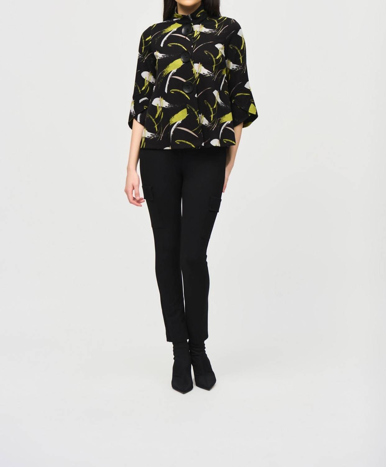 Joseph Ribkoff - Brushstroke Print Knit Jacket