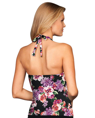 Kallure - Shirred Halter Tankini Top