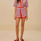 Farm Rio - Graphic Pineapple Scarf Multicolor Shorts