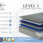 Restonic comfort care 13' hybrid mattress, individual pocketed coil mattress , plush comfort