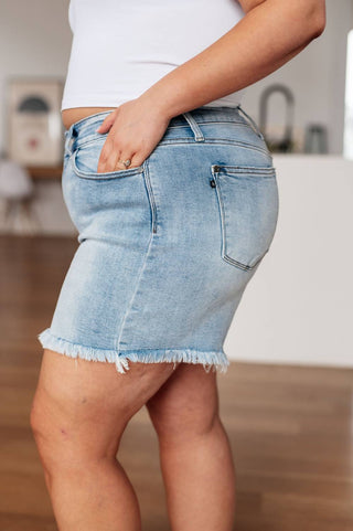 Judy Blue - High Rise Cutoff Dad Shorts