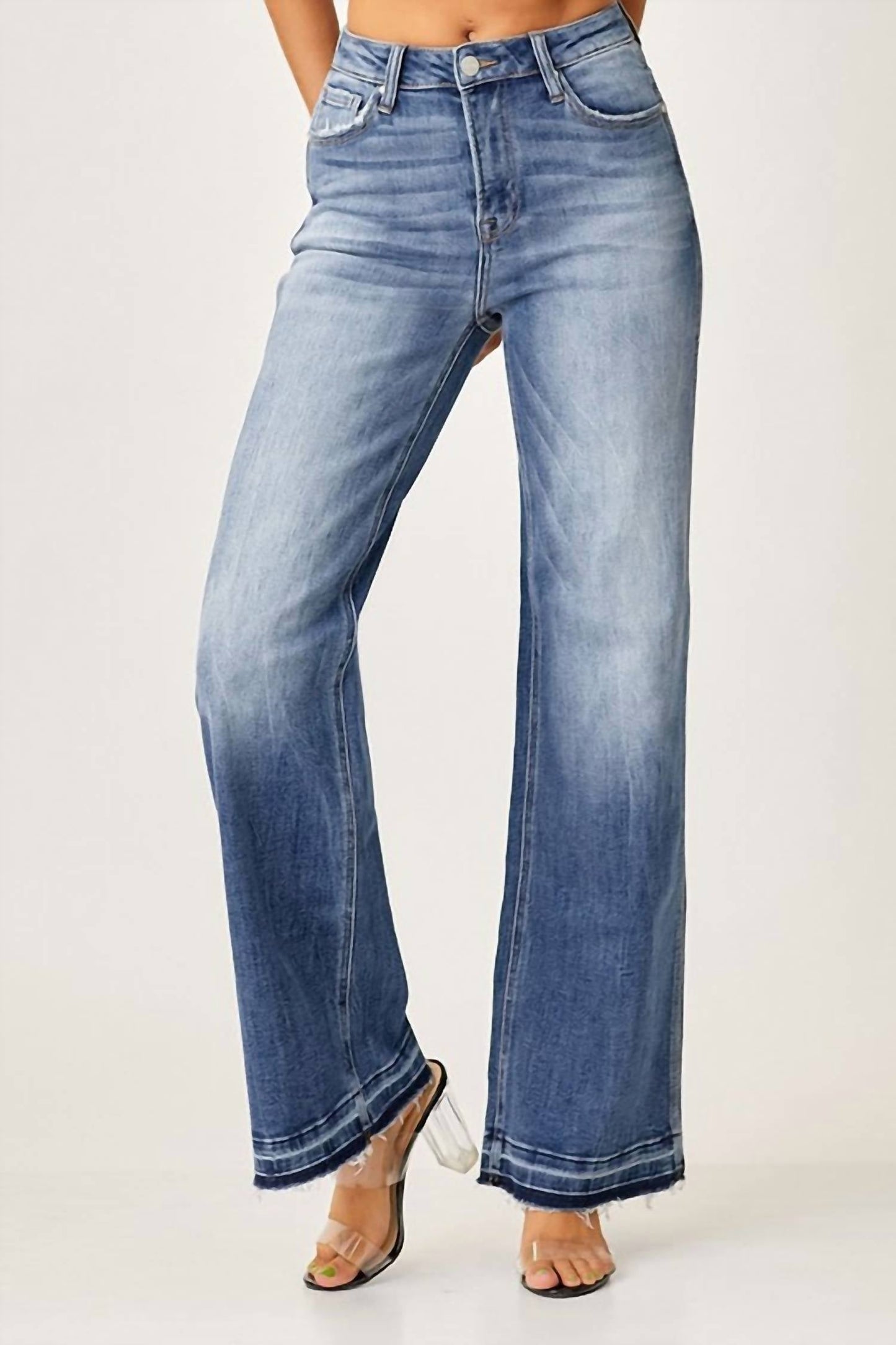 Risen - Curvy Wide Leg Straight Jeans