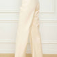 Entro - Faux Leather Wide Leg Pant