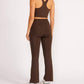 Cream Yoga - Cropped Flare Yoga Pants