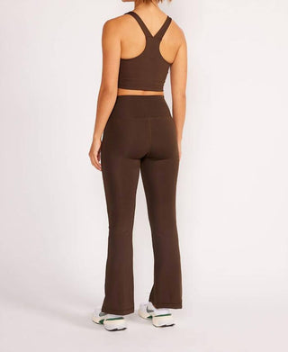 Cream Yoga - Cropped Flare Yoga Pants