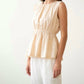 Elle Grey - Shirred Peplum Blouse