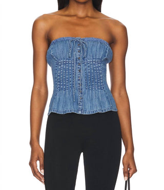 Free People - Denim Wink Wink Tube Top