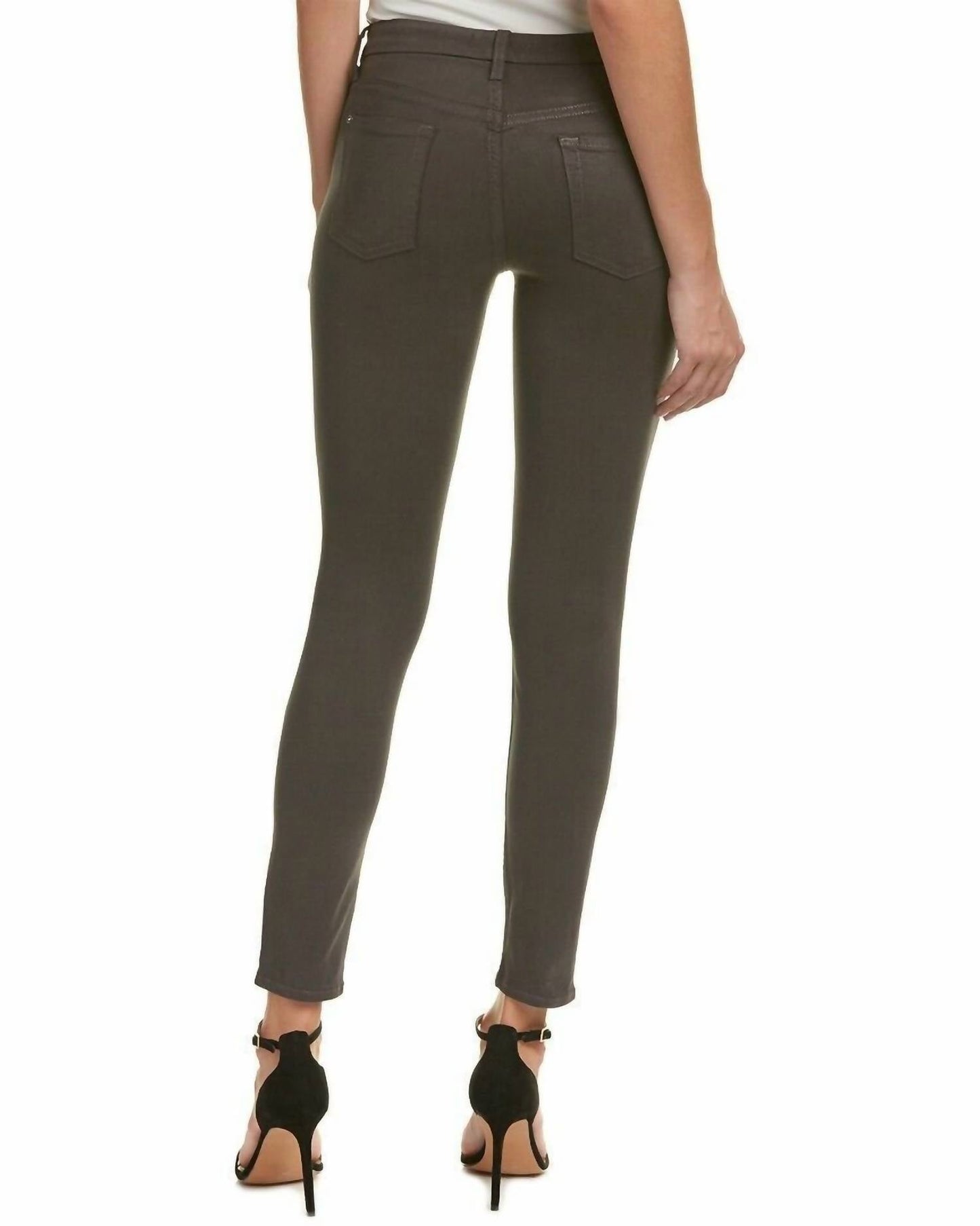 7 For All Mankind - Coated Skinny Distressed Jeans