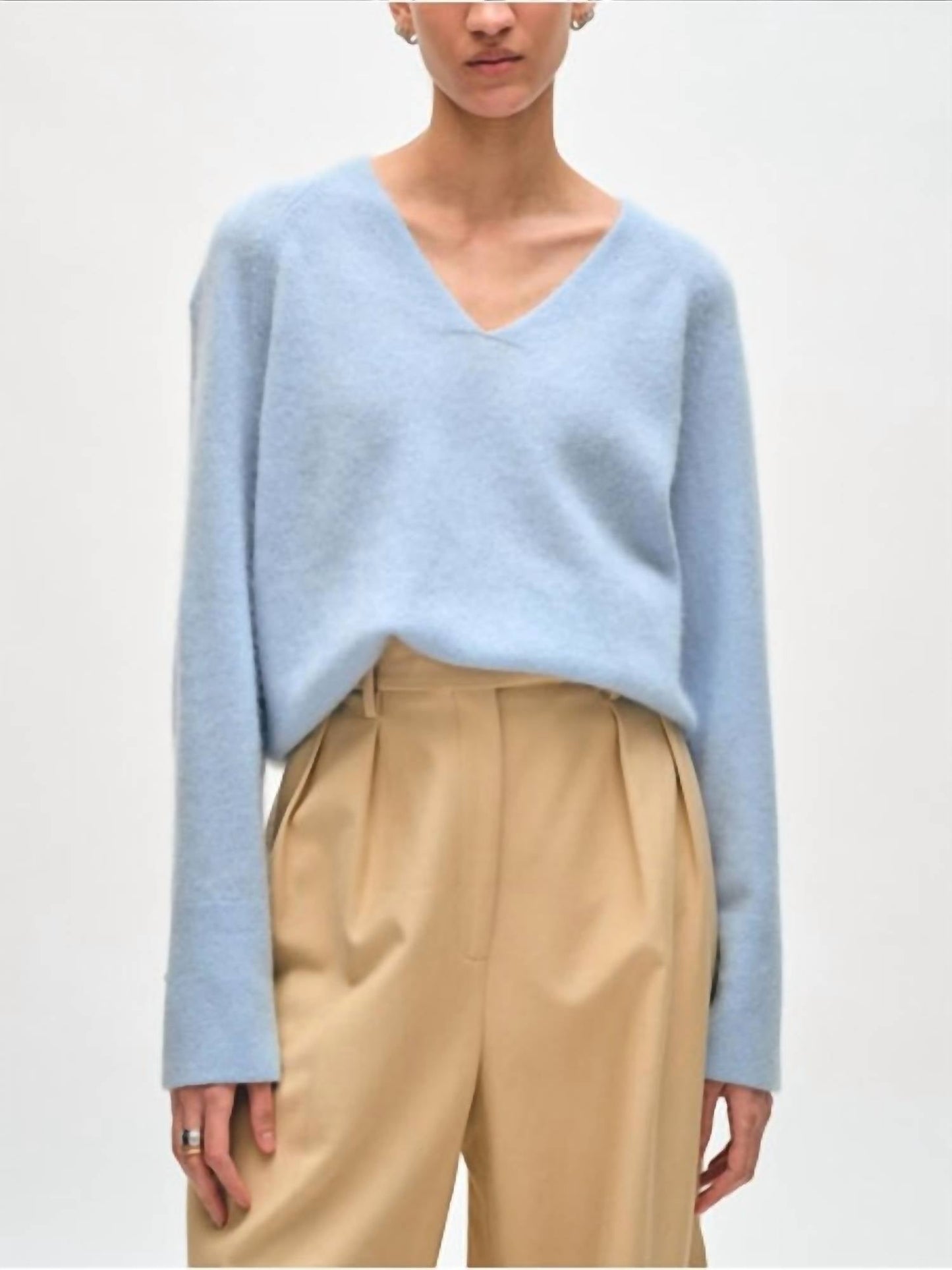 White + Warren - Brushed Cashmere Easy Vneck