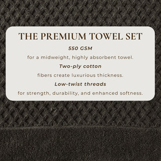 Cotton Diamond Waffle Weave Bath Towel Set - Grayson Collection