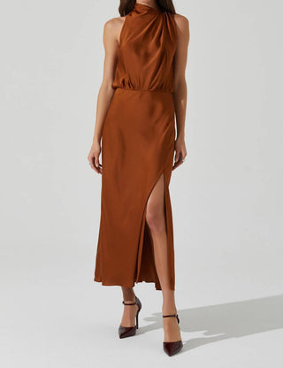 Astr - Vestido midi de cetim Jelyn