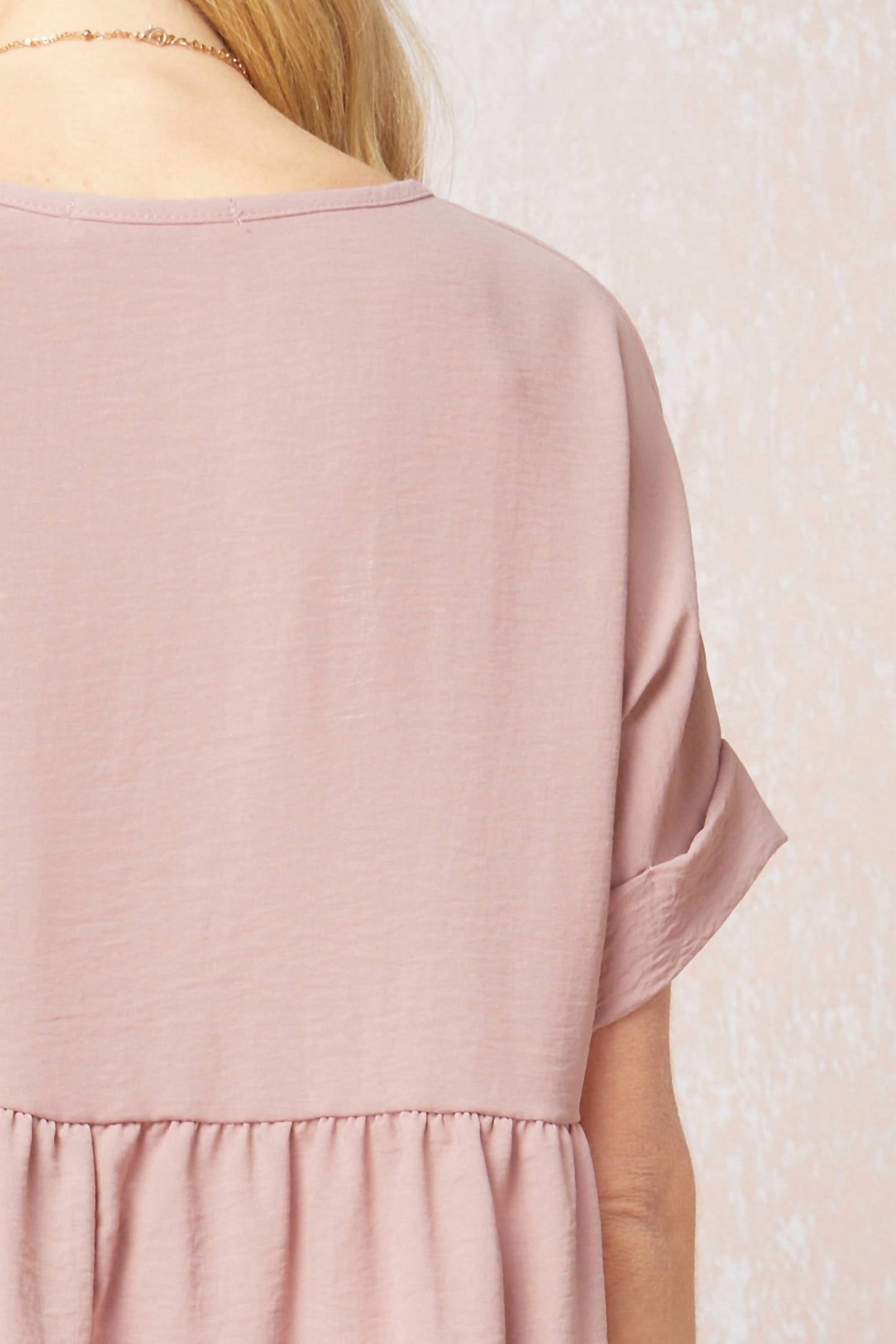 Entro - Textured Babydoll Top