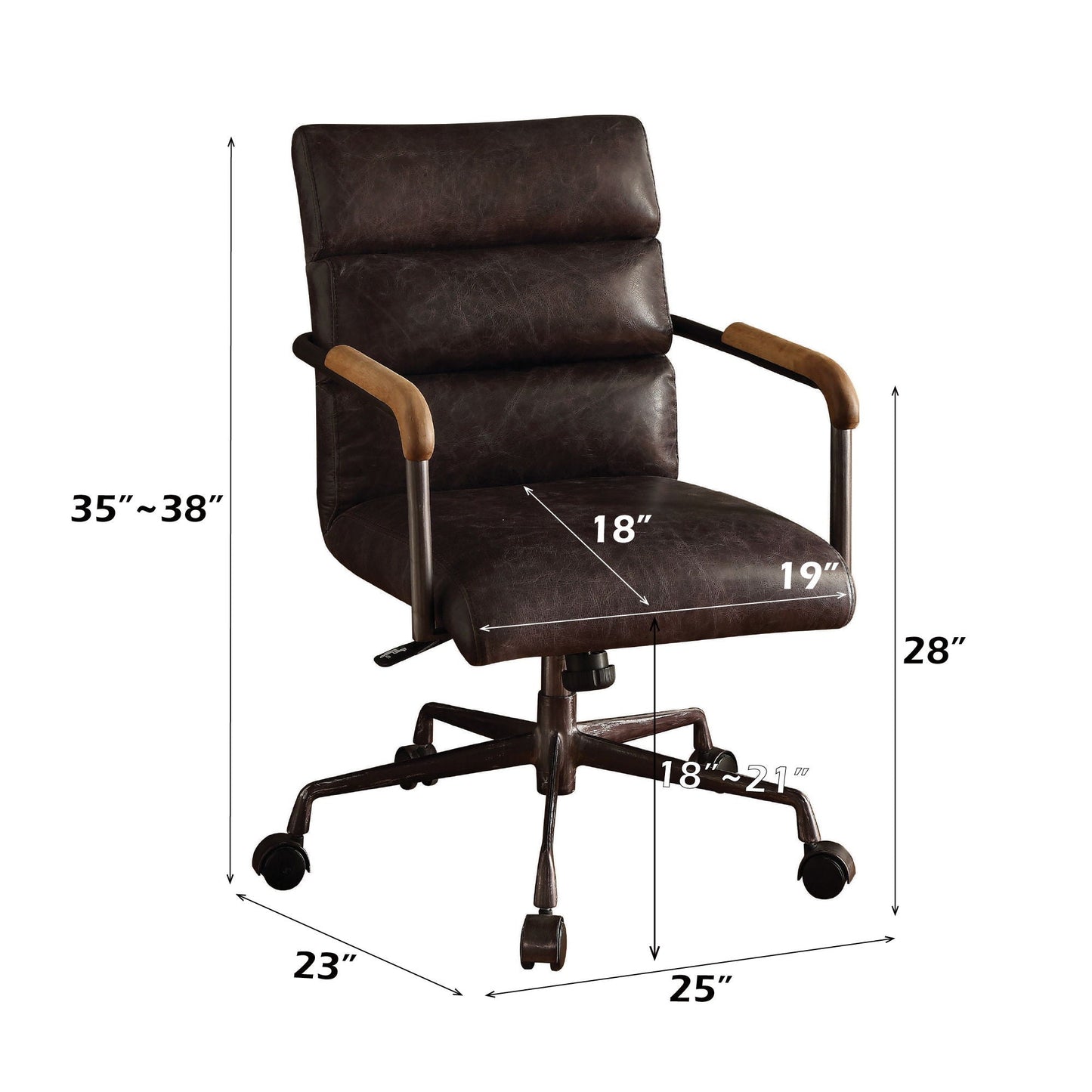 Harith Retro Top Grain Office Chair