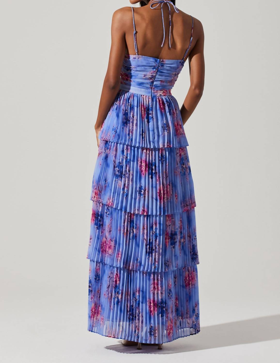 Astr - Daytona Pleated Floral Maxi Dress