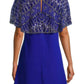 Aidan Mattox - Boat Neck Embellished Mesh Cape Scuba Dress