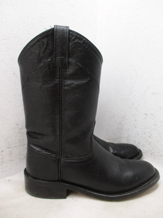 Velho Oeste - Botas de cowboy estilo corda de couro femininas
