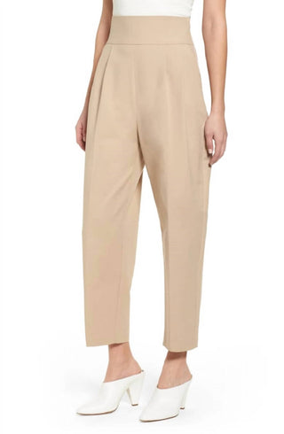 Topshop - Calça cropped de cintura alta e perna larga com renda nas costas