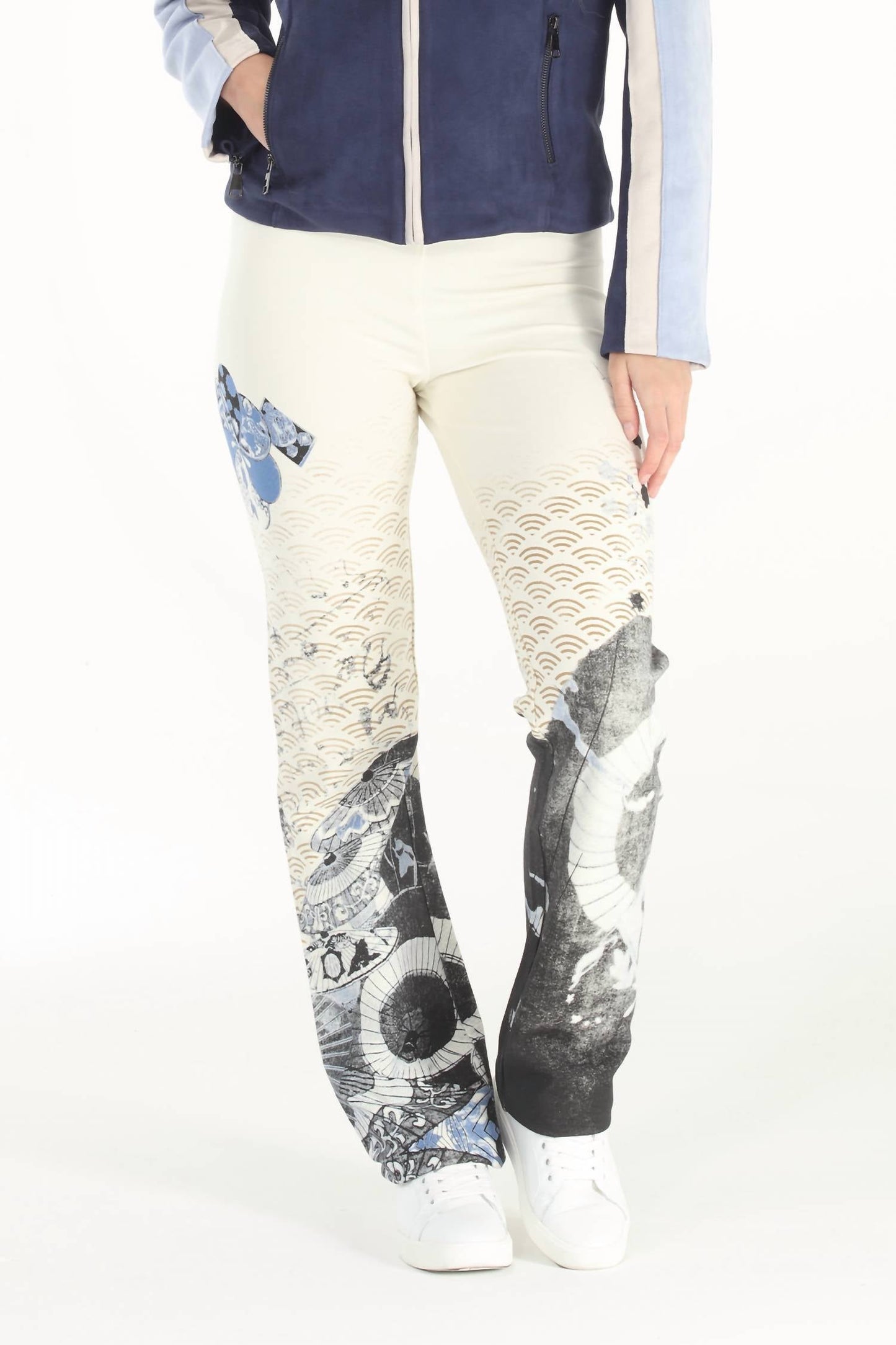 Paparazzi - Stretch French Terry Umbrella Print Lounge Pant With Raw Hem
