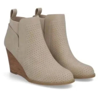 Dolce Vita - Bota feminina Gerdie de couro vegano com cunha