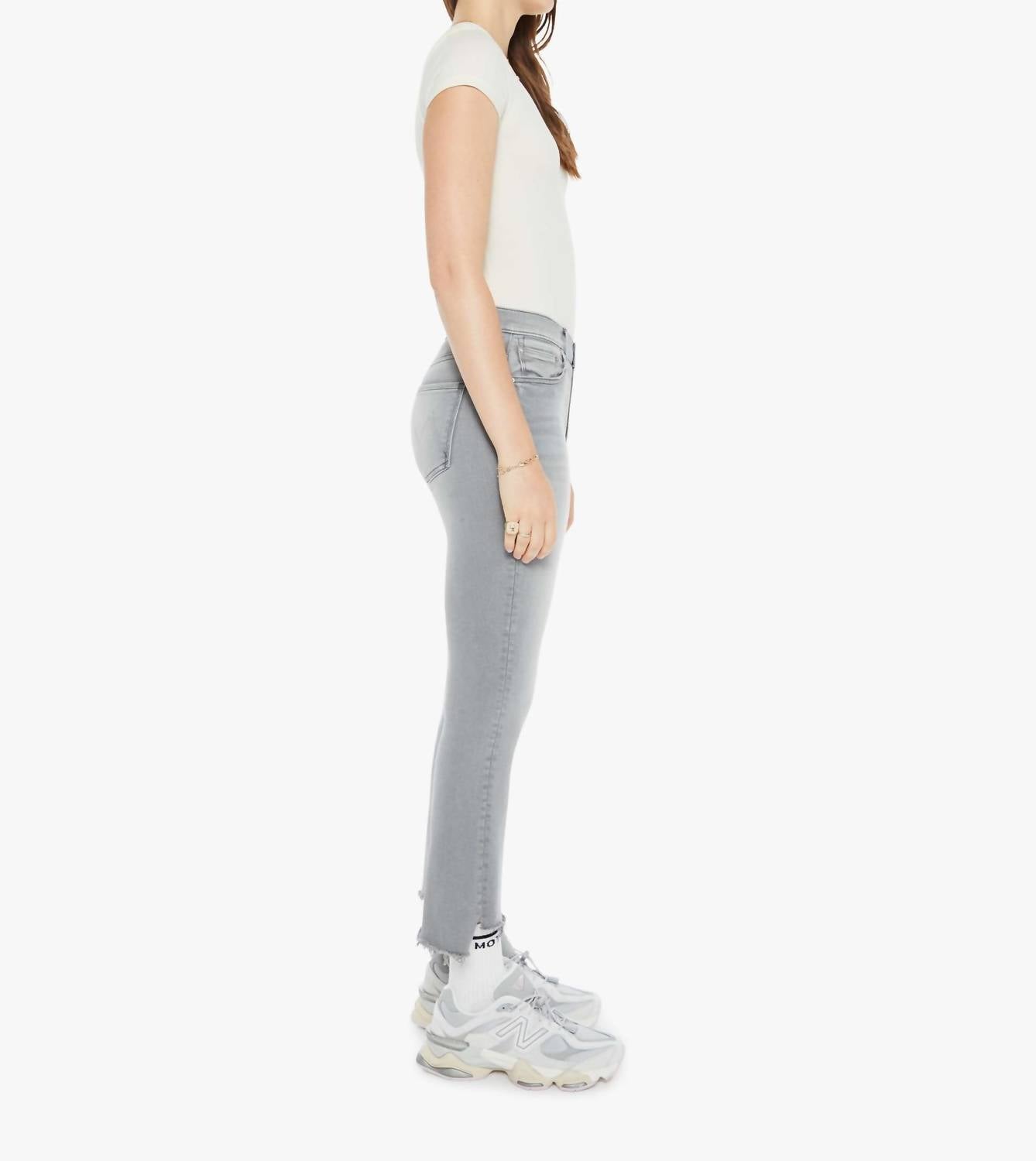 Mother - Insider Crop Step Fray Bootcut Ankle Jeans