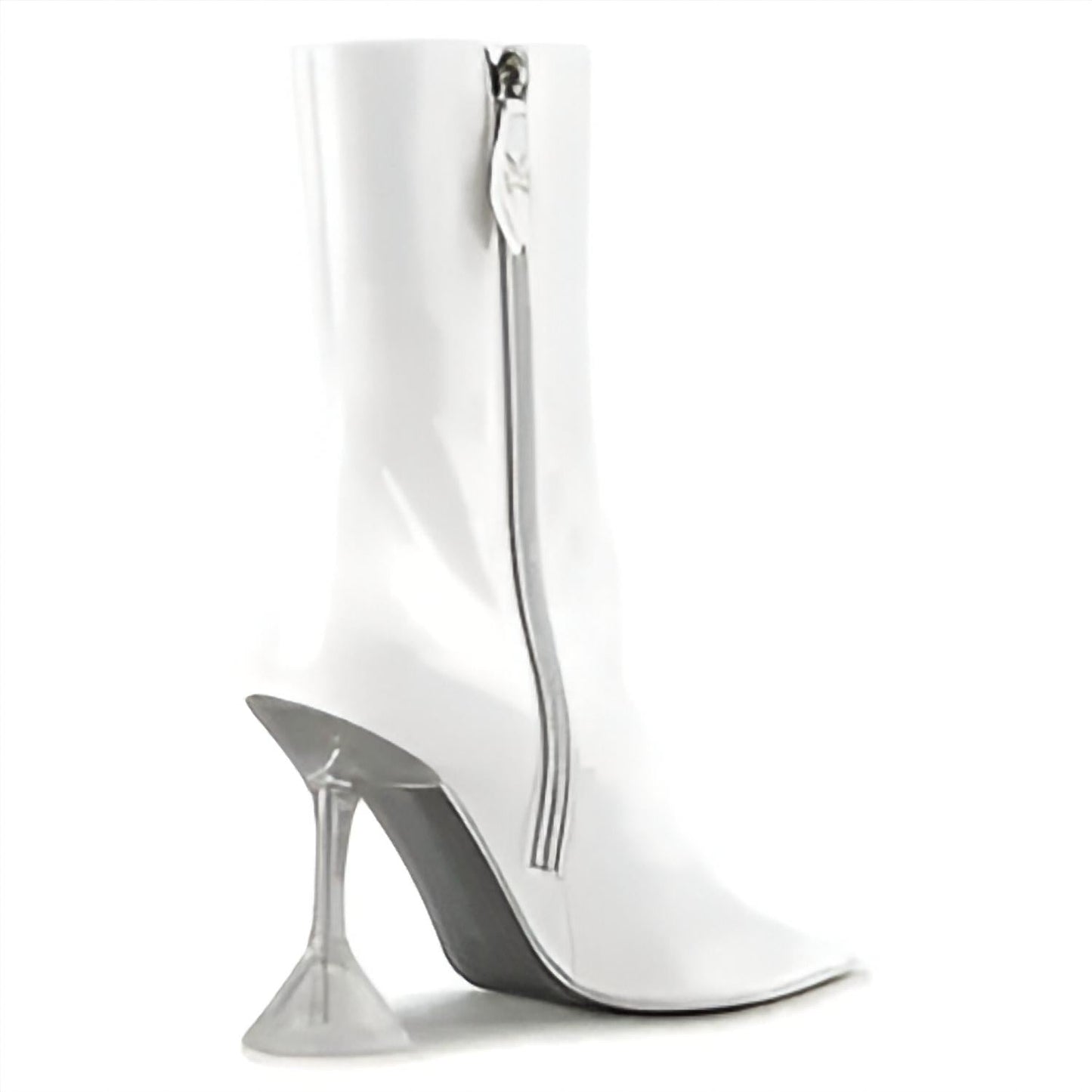 Amina Muaddi - Women's Giorgia Croc Leather Mid-calf Boots