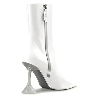 Amina Muaddi - Women's Giorgia Croc Leather Mid-calf Boots