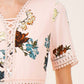Entro - Lace Up Floral Mini Dress