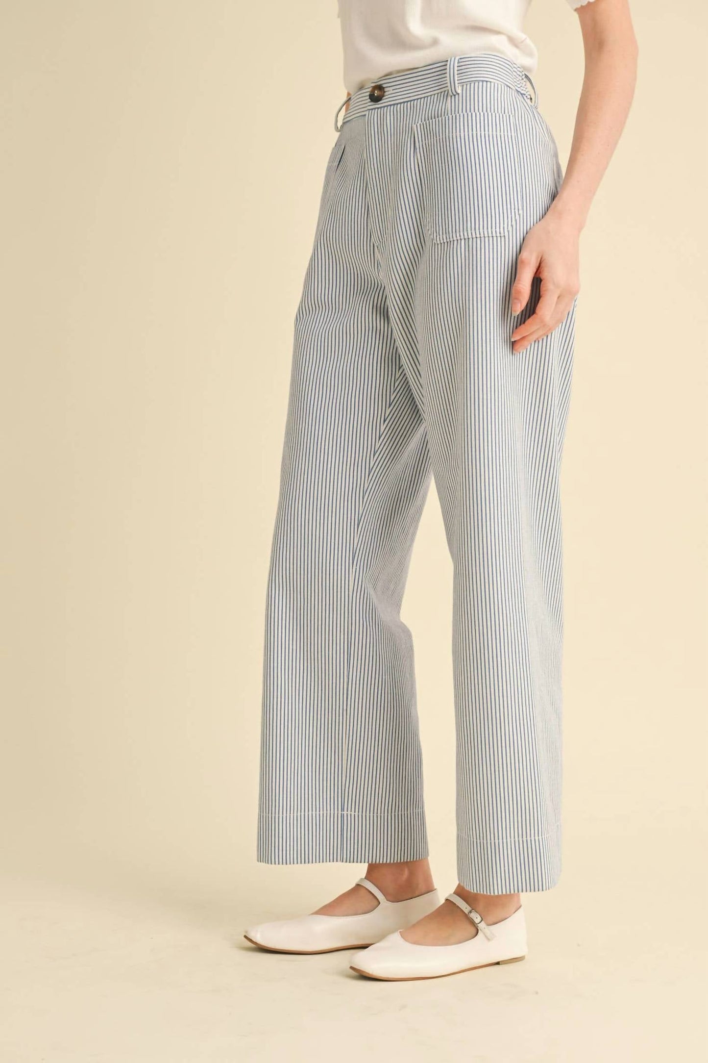 &Merci - Striped Wide Leg Pants