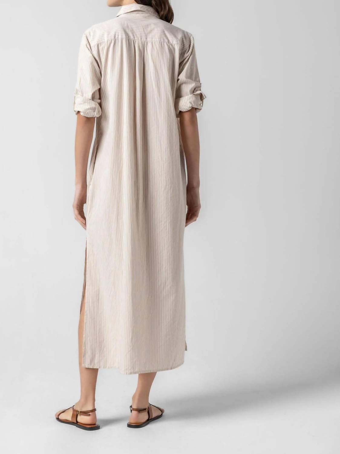 Lilla P - Striped Maxi Shirt Dress