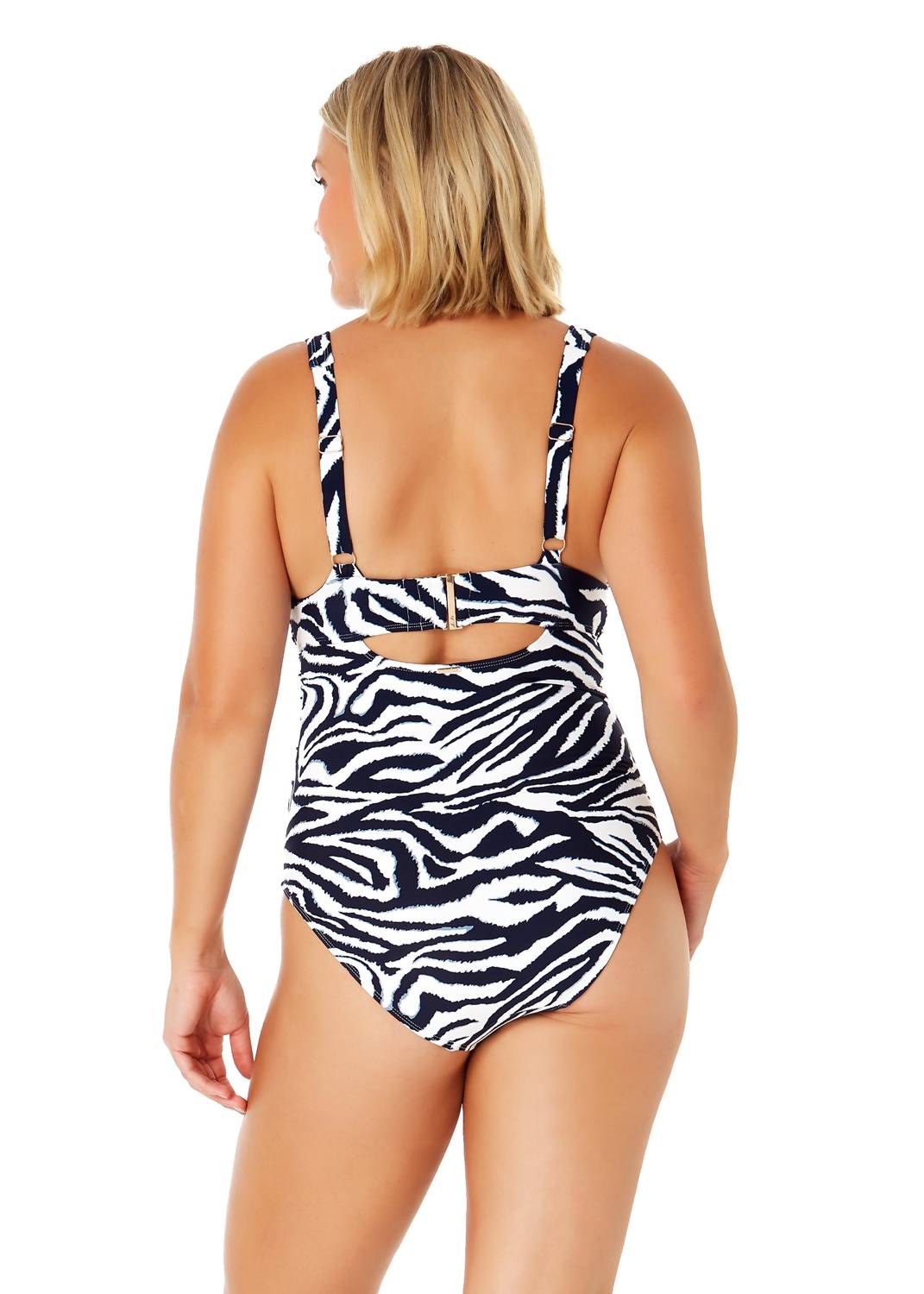 Anne Cole - V-neck Shirred One-piece Swimsuit